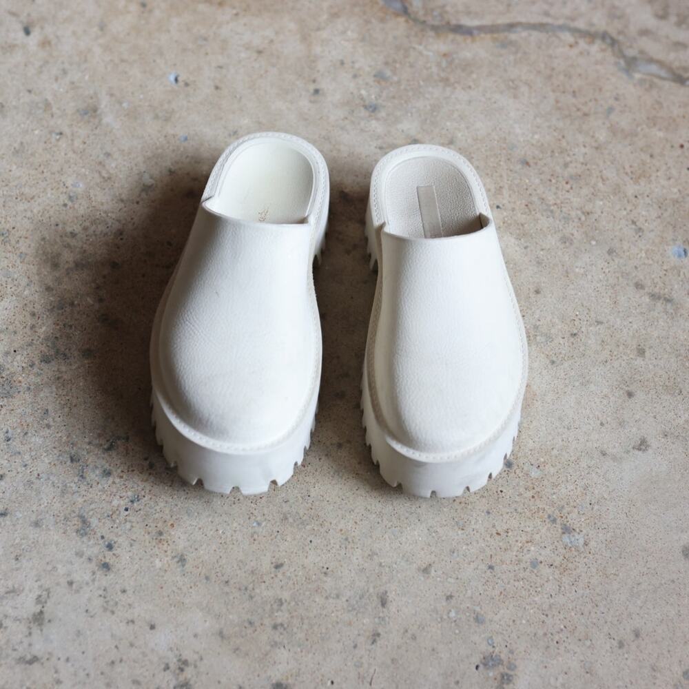 Bae Clog Slip On Platform Clog Jeffrey Campbell Womens Size 7 Cream White Fall - Picture 2 of 6